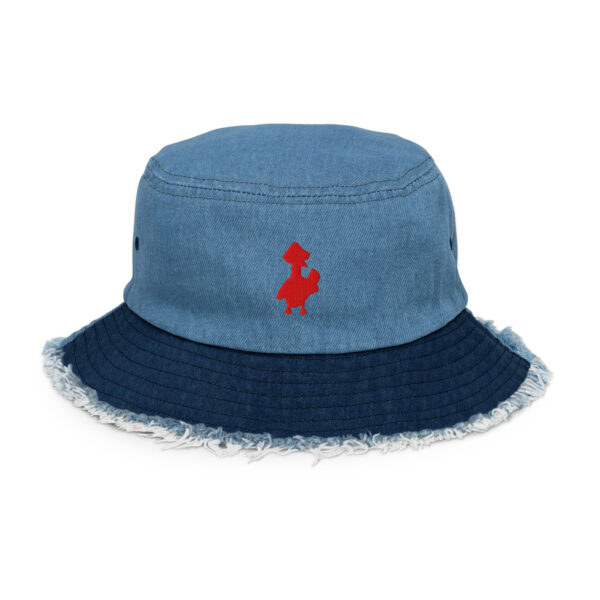 Distressed denim bucket hat - Image 3
