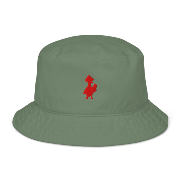 Psychogoose red organic bucket hat - Image 4