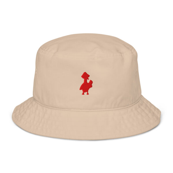 Psychogoose red organic bucket hat - Image 5