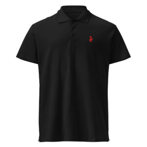 Psychogoose embroidered Premium pique polo shirt