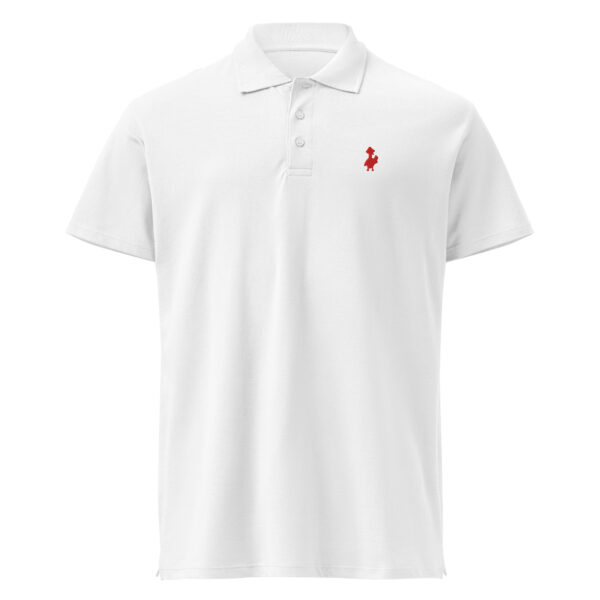 Psychogoose embroidered Premium pique polo shirt - Image 2