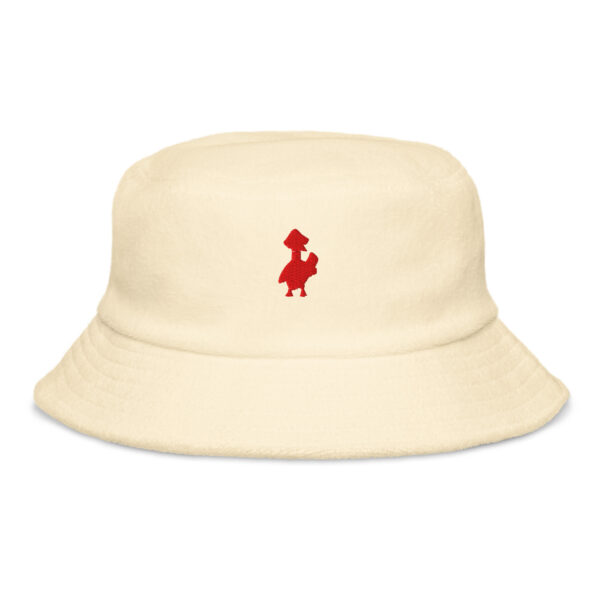 Psychogoose red Unstructured terry cloth bucket hat - Image 2