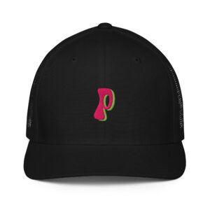 Closed-back P logo trucker cap