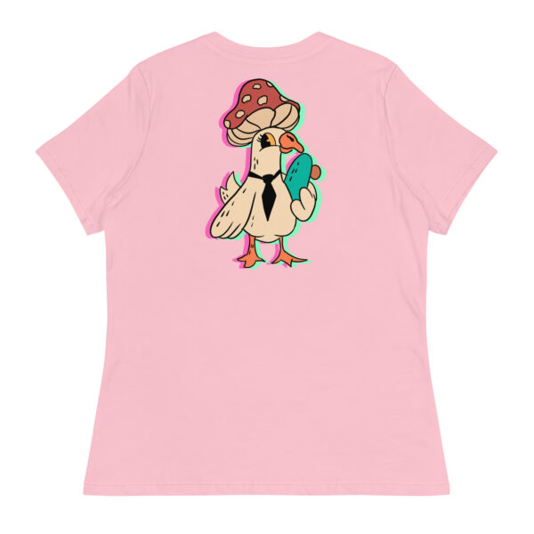 Psychogoose cartoon Embroidered Women's T-Shirt - Image 6