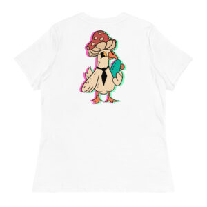 Psychogoose cartoon Embroidered Women's T-Shirt