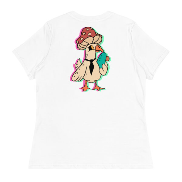 Psychogoose cartoon Embroidered Women's T-Shirt