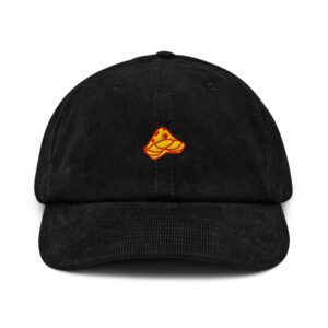 Psychogoose Corduroy Cap – Yellow Mushroom Red Lines Edition