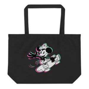 Psychogoose Large Organic Tote Bag – Steamboat Mushroom Skate Edition
