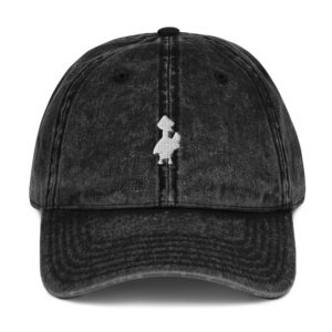 Psychogoose Vintage Dad Cap – White Minimal Logo Edition